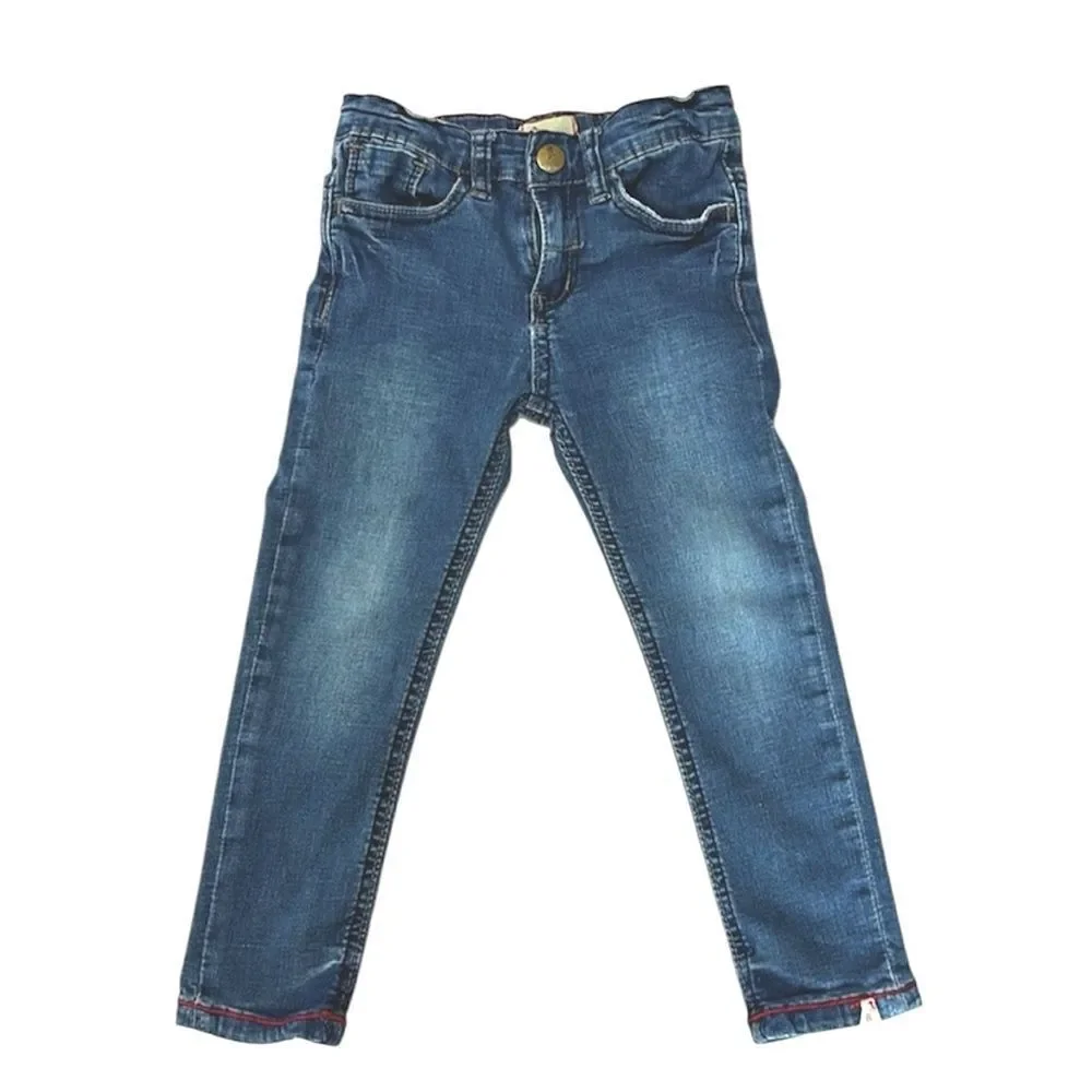 Me & Henry | Little Boys Skinny Stretch Denim Blue Jeans Dark Wash Size 3/4